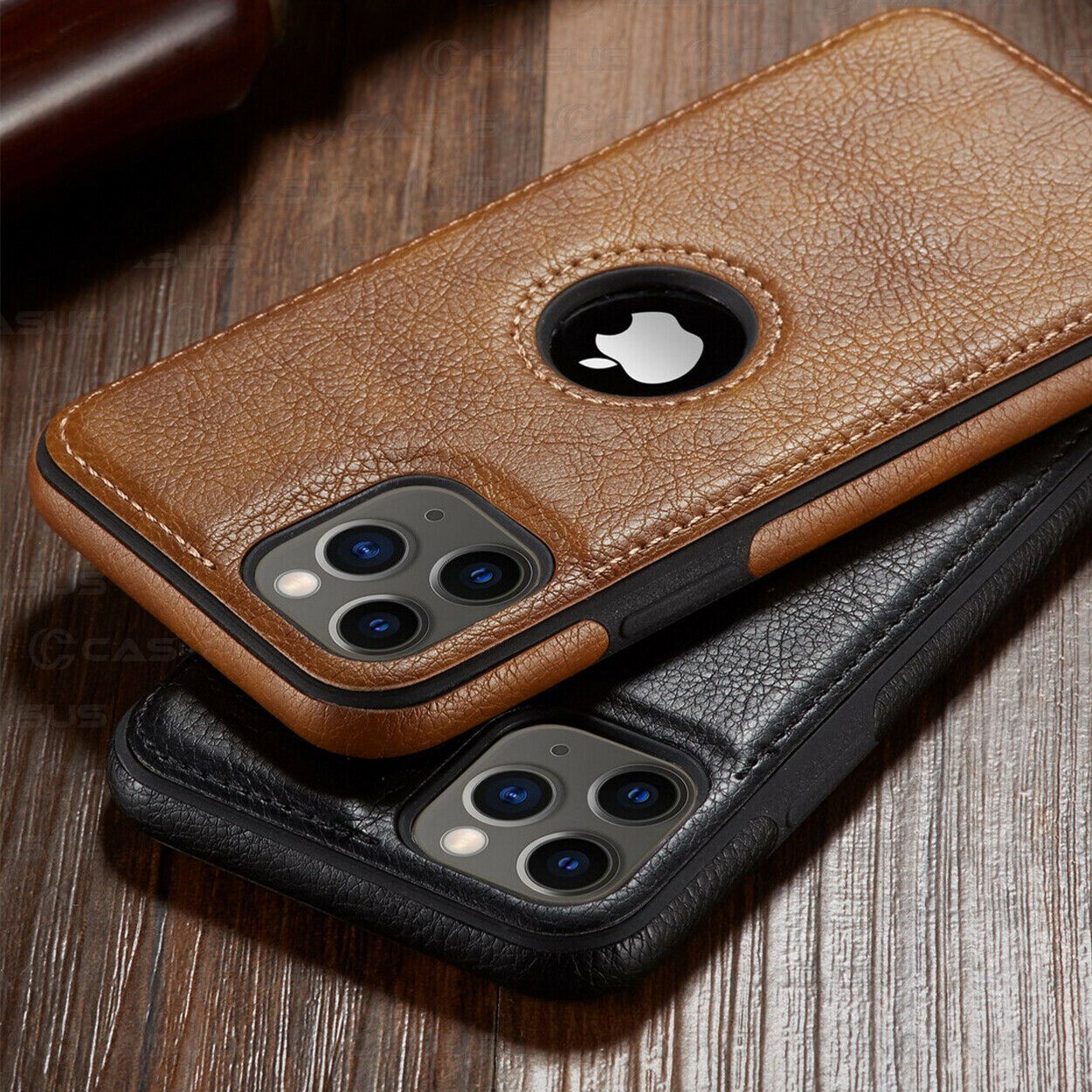 Classic PU Leather Back Cover for iPhone