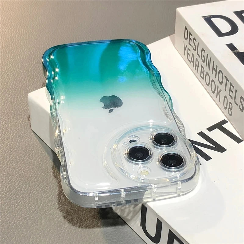 Gradient Transparent Soft Case For iPhone