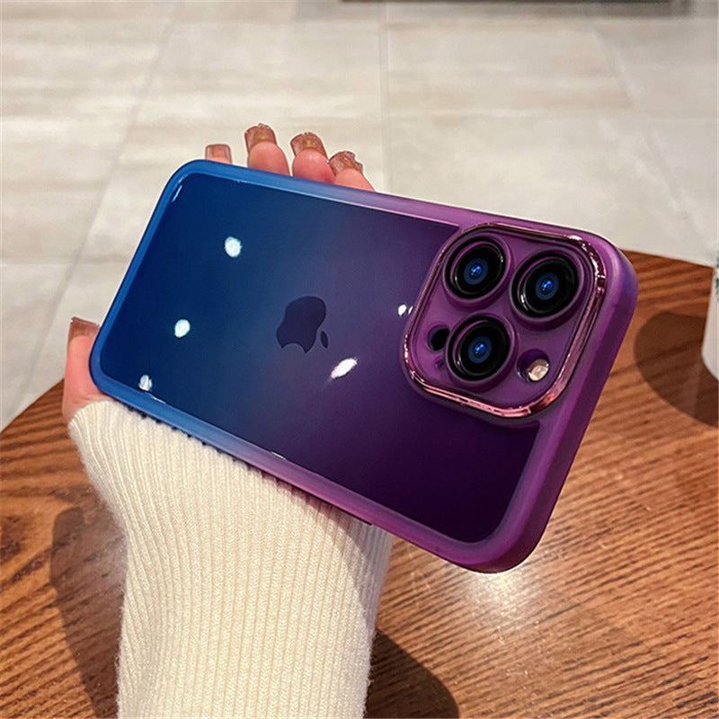 Lens Protection Dual Color Gradient Case for iPhone