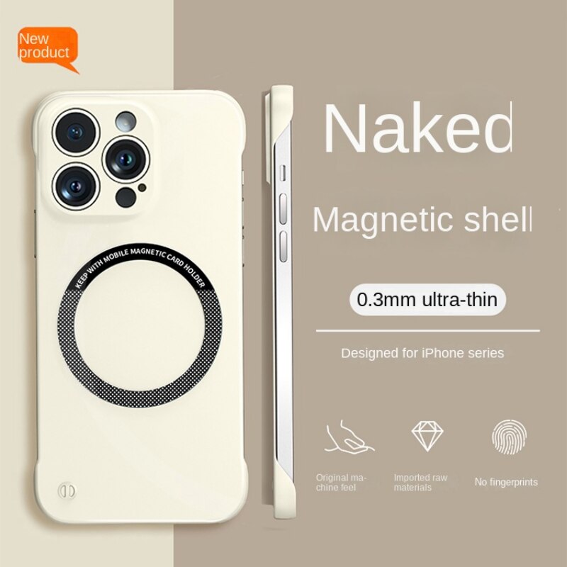 Magnetic Frameless Hard Case For iPhone