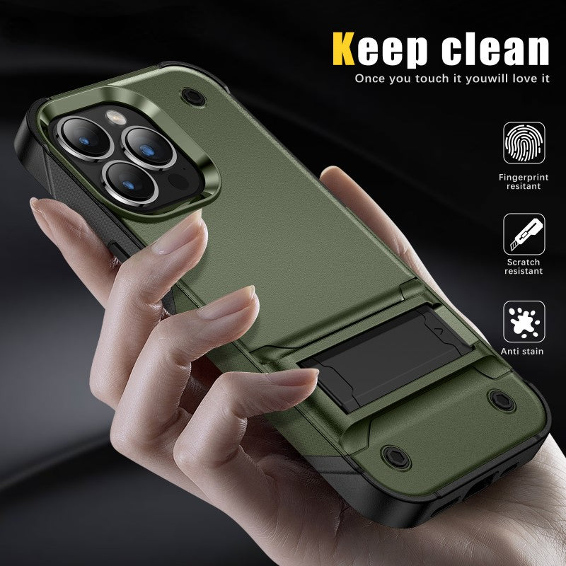 Matte Bracket Shockproof Hard Case For iPhone