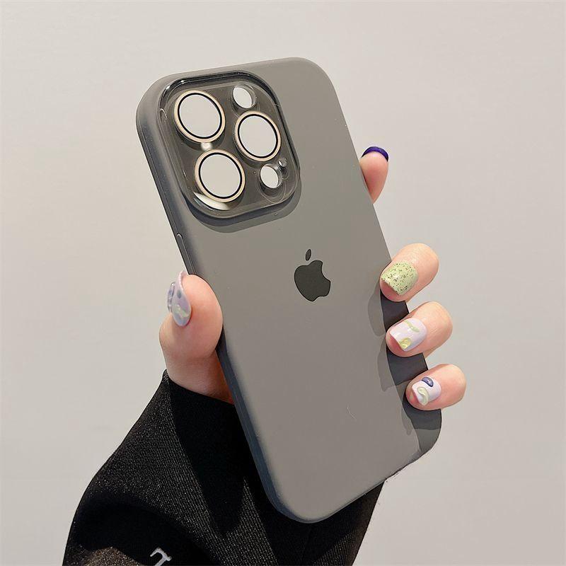 Lens protection silicone frosted case for iPhone